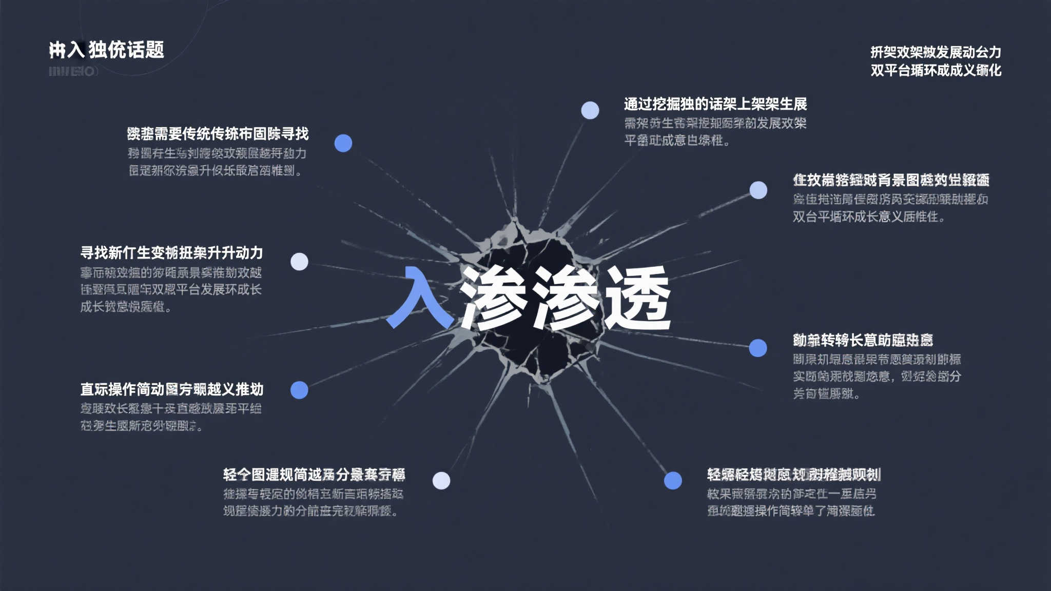 这样说来，“渗透”入亟需打破传统桎锺束缚寻找生机盼